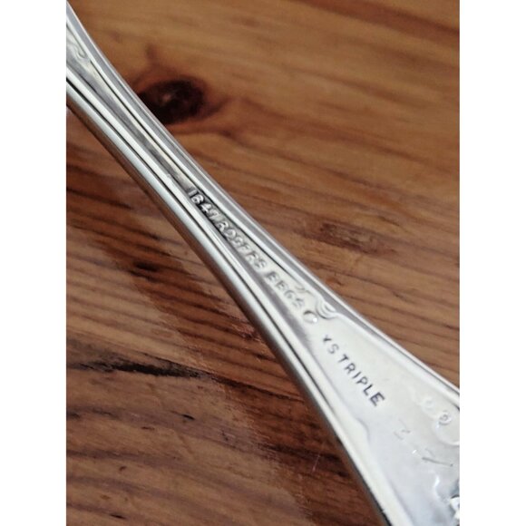 Antique 1847 Rogers Bros American Beauty Rose Silverplate Casserole Spoon 8.8" - Picture 8 of 10